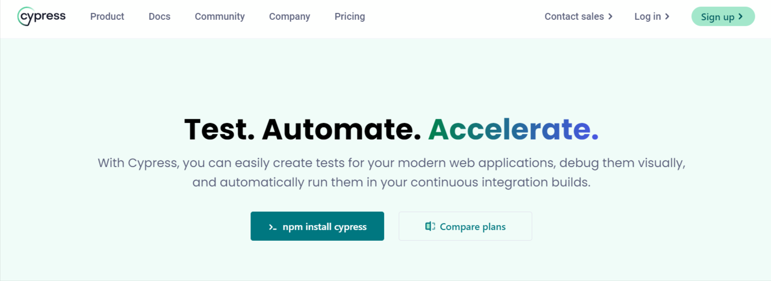 Cypress end-to-end testing framework