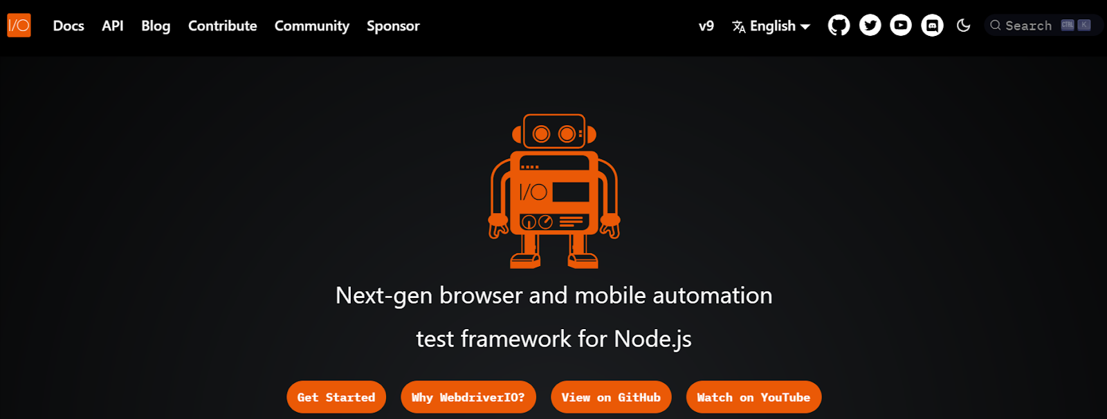 WebdriverIO web and mobile testing framework